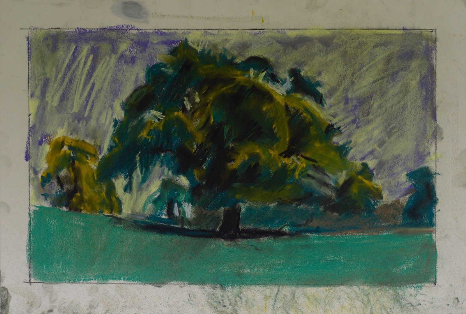 Tree in pastel